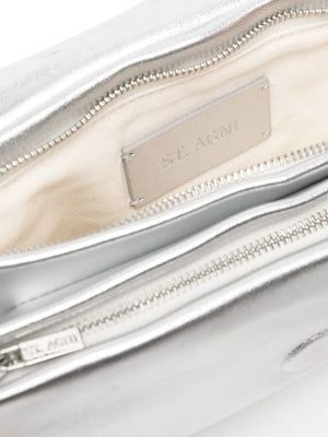 Dual Envelope Clutch in Silver