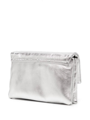 Dual Envelope Clutch in Silver