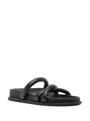 Soft Cross Strap Slide in Black