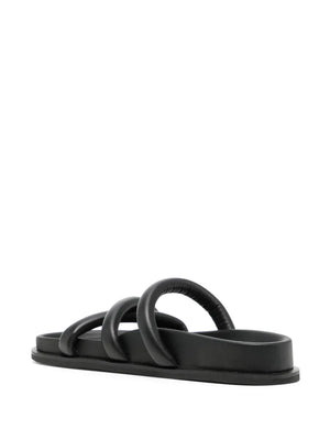 Soft Cross Strap Slide in Black