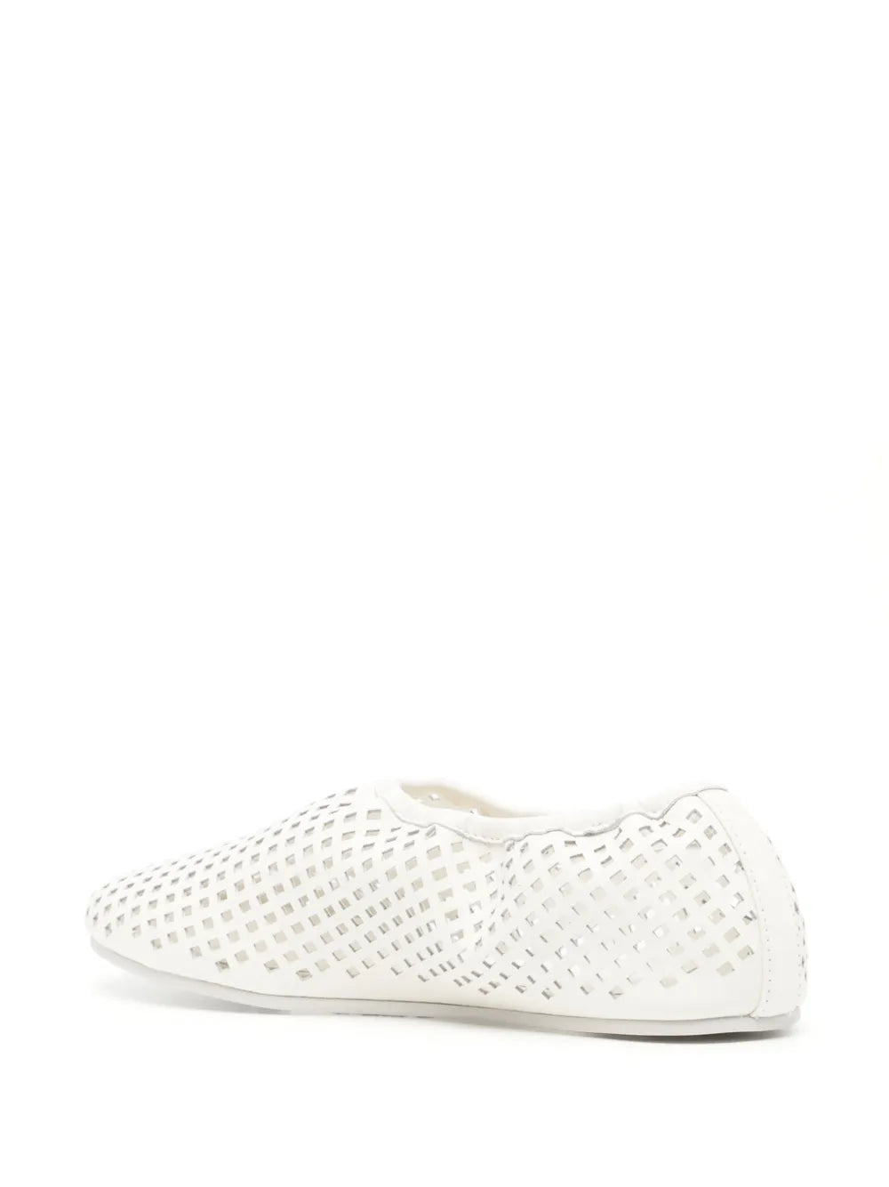 Perforated Ballet Flat in Tofu