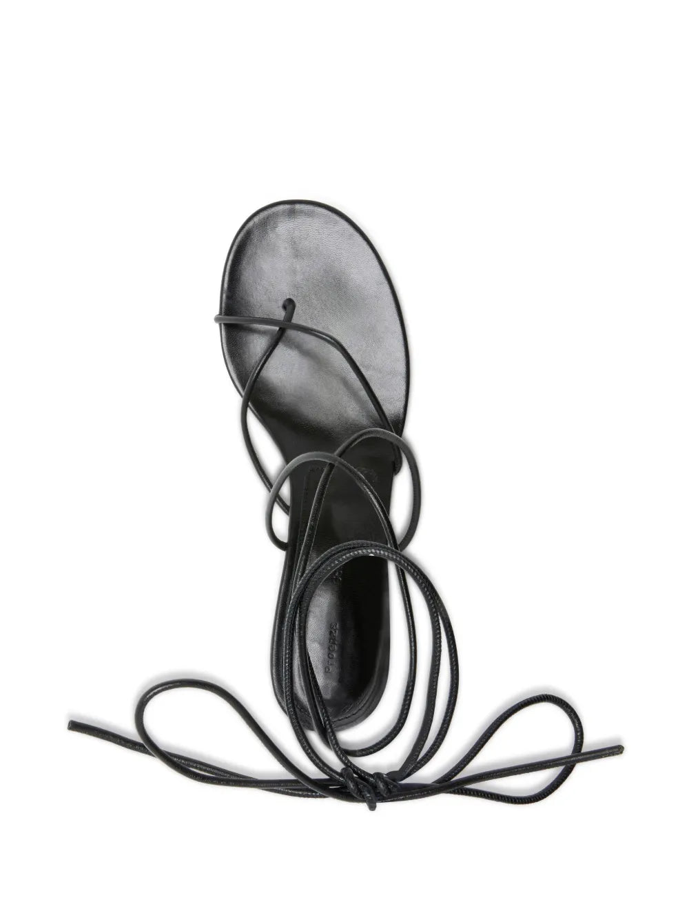Slash Tie Sandals in Black