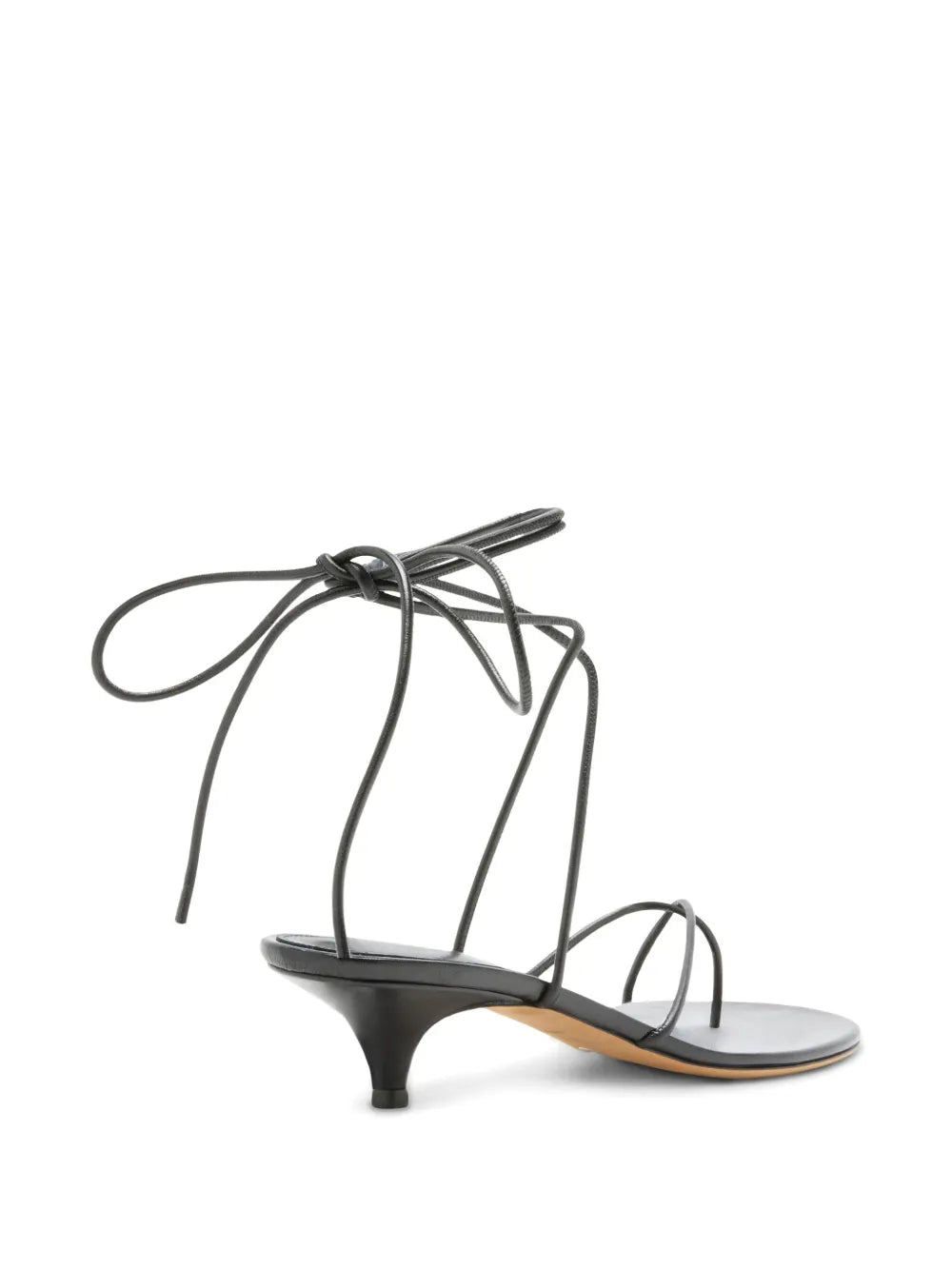 Slash Tie Sandals in Black
