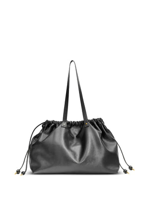 Silven E/W Bag in Black by Isabel Marant showcasing soft lambskin leather and elegant design.