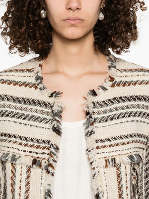 Full outfit featuring the Izaria Jacket in Ecru by Isabel Marant, paired with trendy accessories.