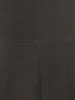 Simoas Leather Skirt in Dark Mahogany