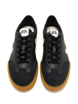 Volley Leather in Black Pierre