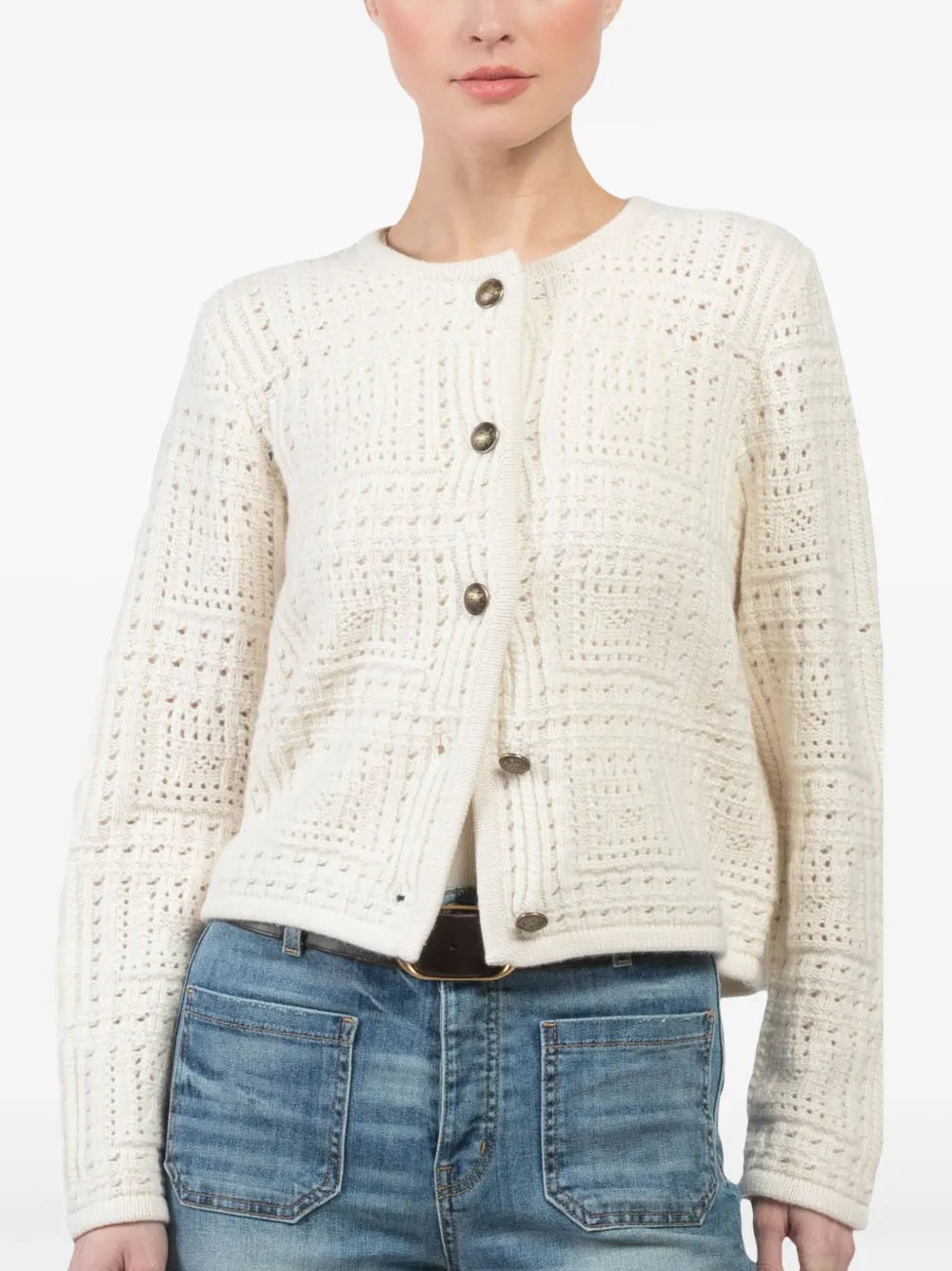 Harry Sweater Jacket in Ivory