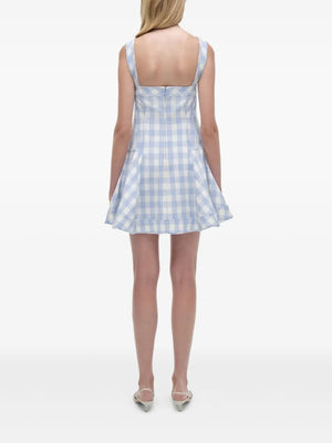 Hannalie Mini Dress in Blue Hydrangea Gingham