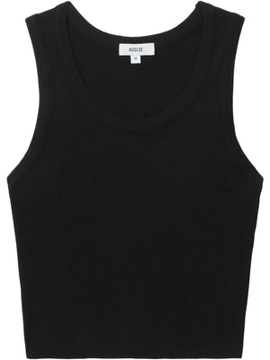 Shrunken Poppy Tank in Black