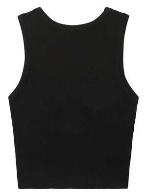Shrunken Poppy Tank in Black