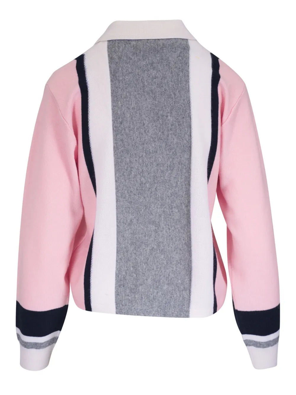 Cropped Stripe Rugby in Powder Pink Combo