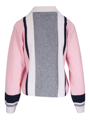 Cropped Stripe Rugby in Powder Pink Combo