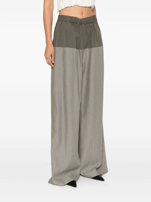 Relaxed Splice Pants in Khaki Pinstripe