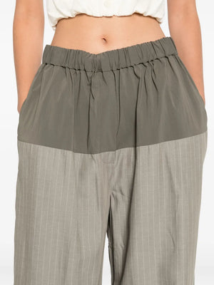Relaxed Splice Pants in Khaki Pinstripe