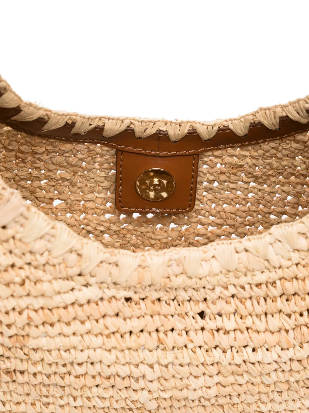 Moon Raffia Tote Bag in Natural