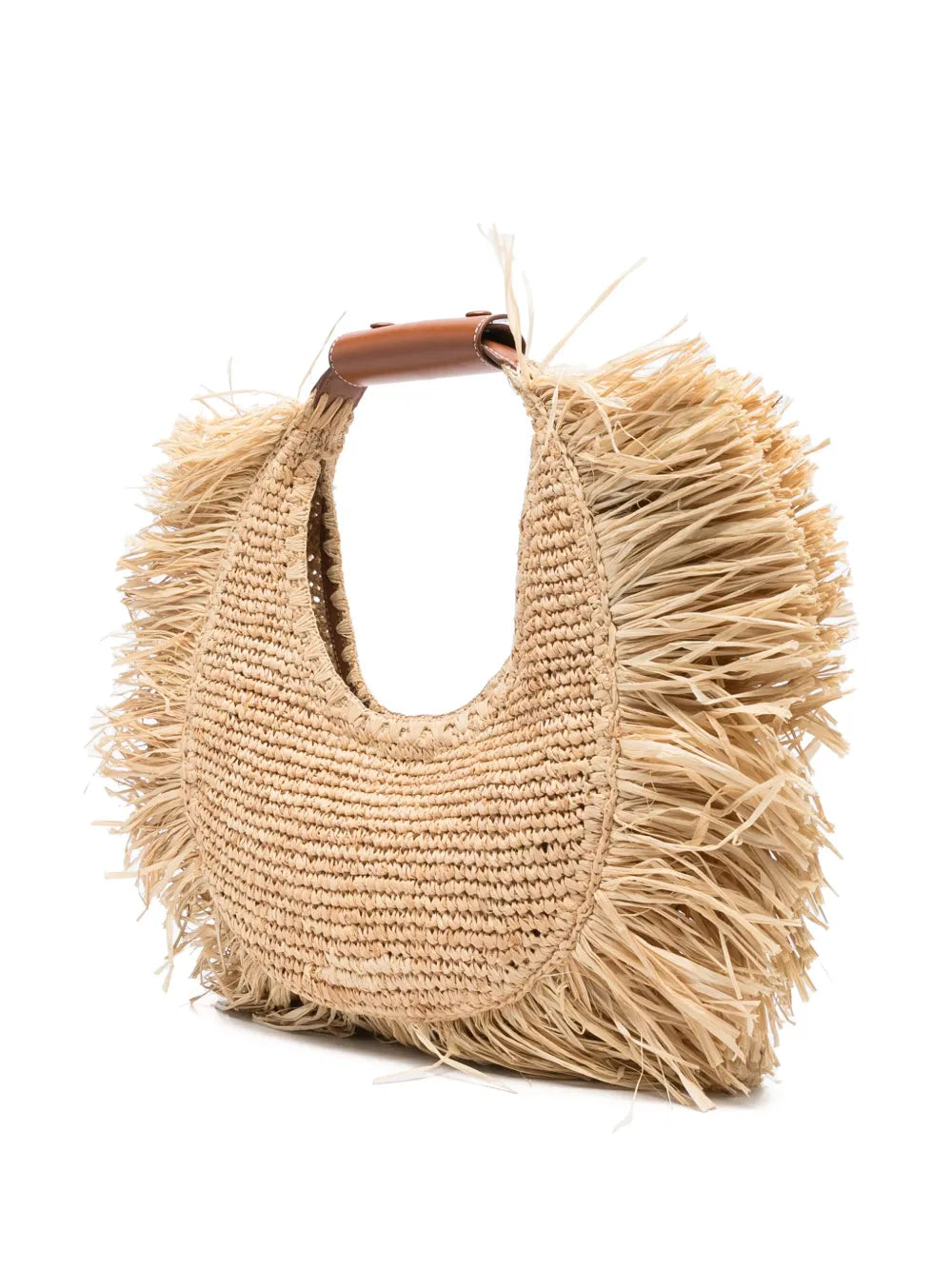 Moon Raffia Tote Bag in Natural