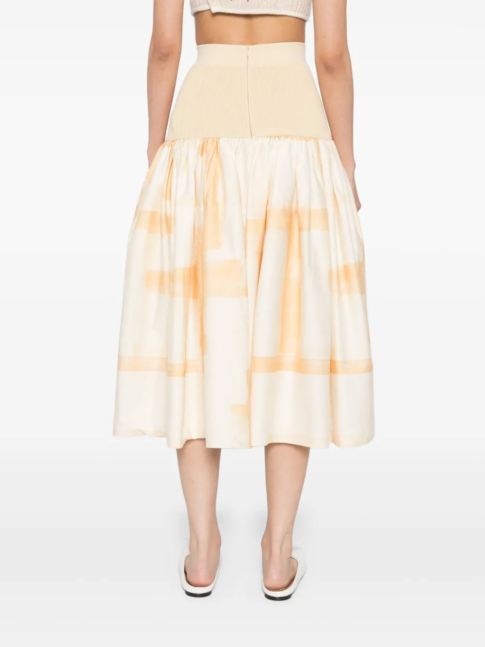 Arnette Skirt in Beige Brushstroke