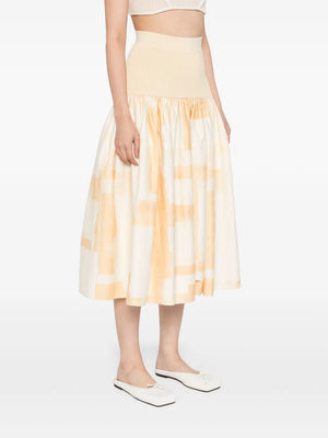 Arnette Skirt in Beige Brushstroke