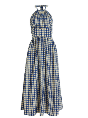 Halter in the Name of Love Seersucker Dress, Check / 4 | Rosie Assoulin
