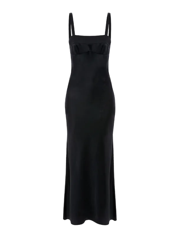 Victoria Beckham Panelled Cami Dress In Navy 4 Victoria Beckham Panelled Cami Dress In Navy 4