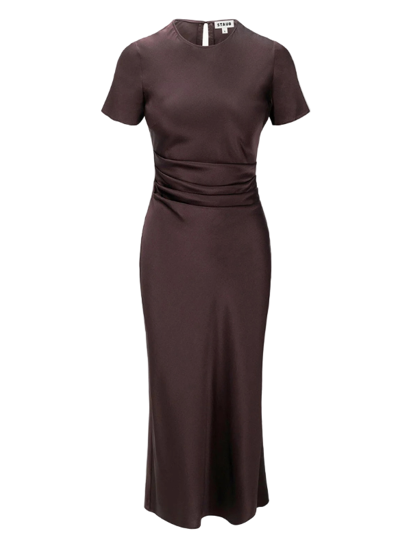Staud Marcel Silk Dress Earth Staud Marcel Silk Dress Earth