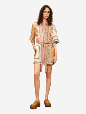 mini dress with shirt under Alberta Mini Dress