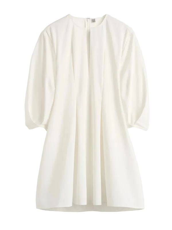 Toteme - Balloon Sleeve Cotton Dress White - 38
