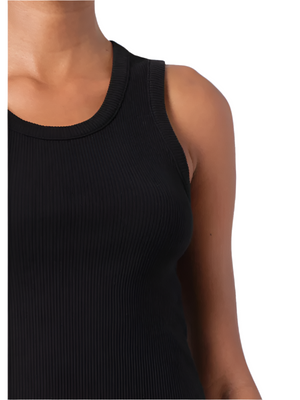 Shrunken Poppy Tank in Black