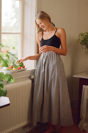 Lucas Skirt in Black & Cream Gingham