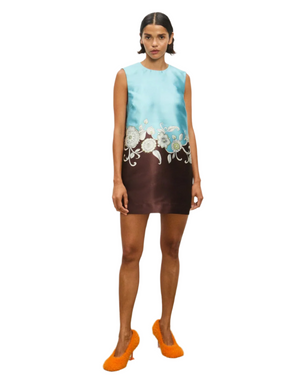 Stylish Gia Mini Dress in Multi with relaxed silhouette, ideal multi color mini dress for modern women who appreciate luxury and comfort.
