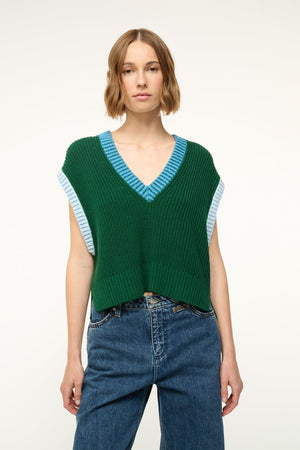 Americana Sweater in Jungle Sky Ivory