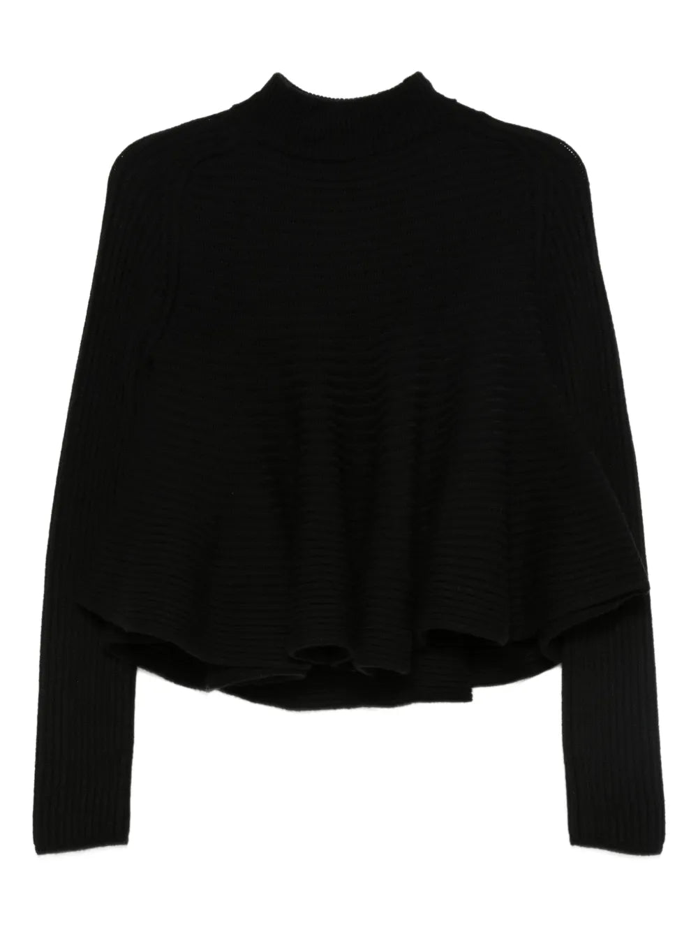 Astice Sweater in Black by Sportmax featuring a baby-doll style with wide flared hem