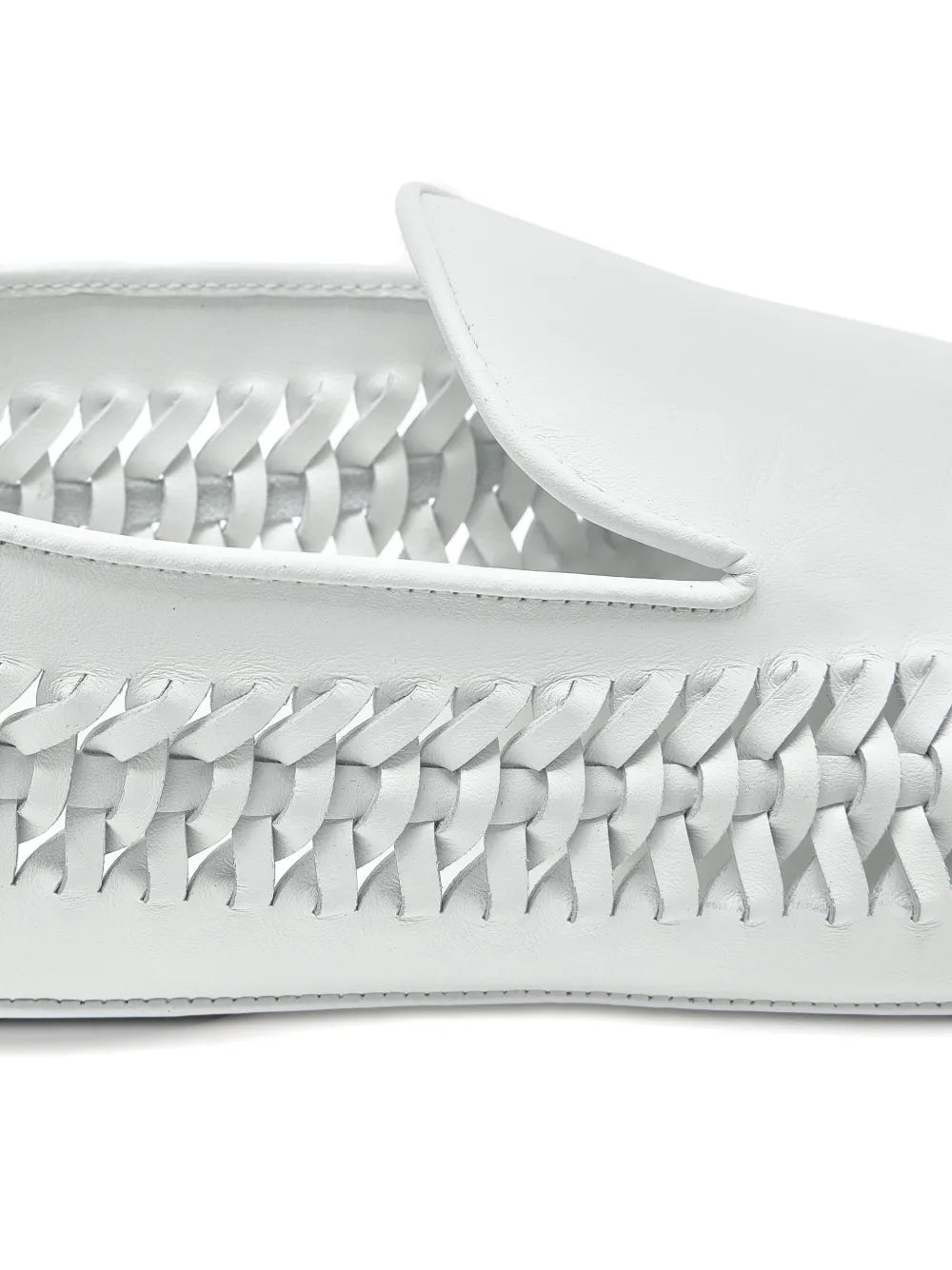 Proenza Schouler Whip Loafer in Ecru elegantly designed, emphasizing its padded insole for comfort.