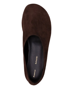 Glove Slippers in Chocolate Kidsuede