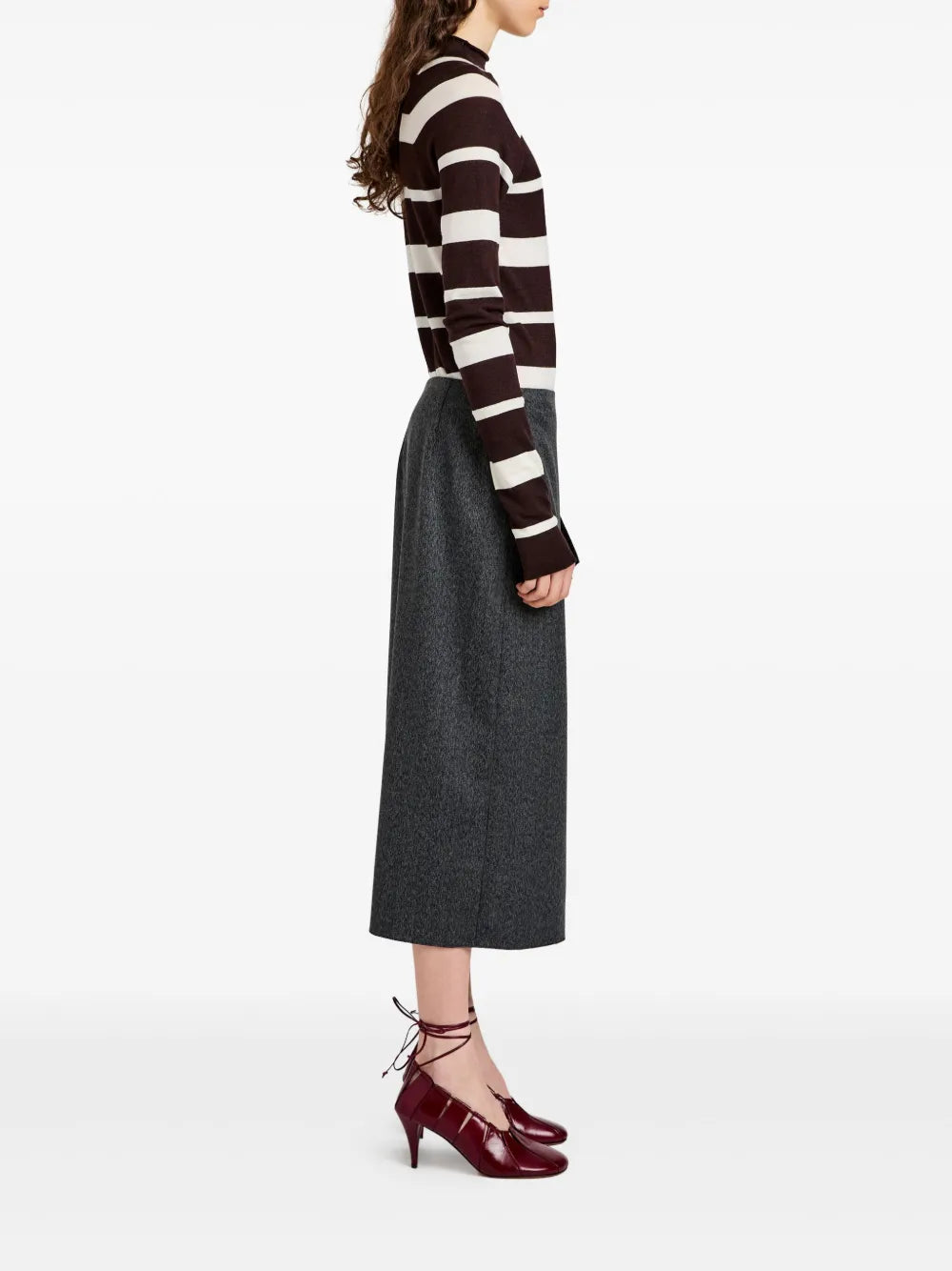 Amery Skirt in Charcoal Melange