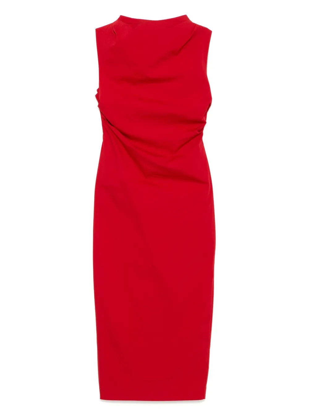 Soft Sculptural Dress in Rosso