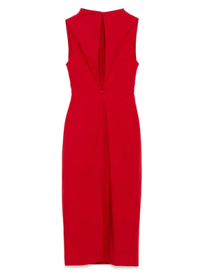 Soft Sculptural Dress in Rosso