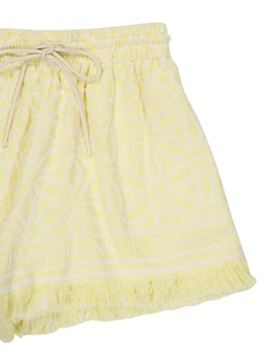 Coco Towelling Short in Yellow/Cream