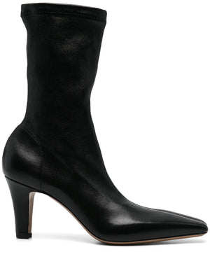 Stylish Belle Boot in Black by Paris Texas featuring a square toe design and chunky heel.