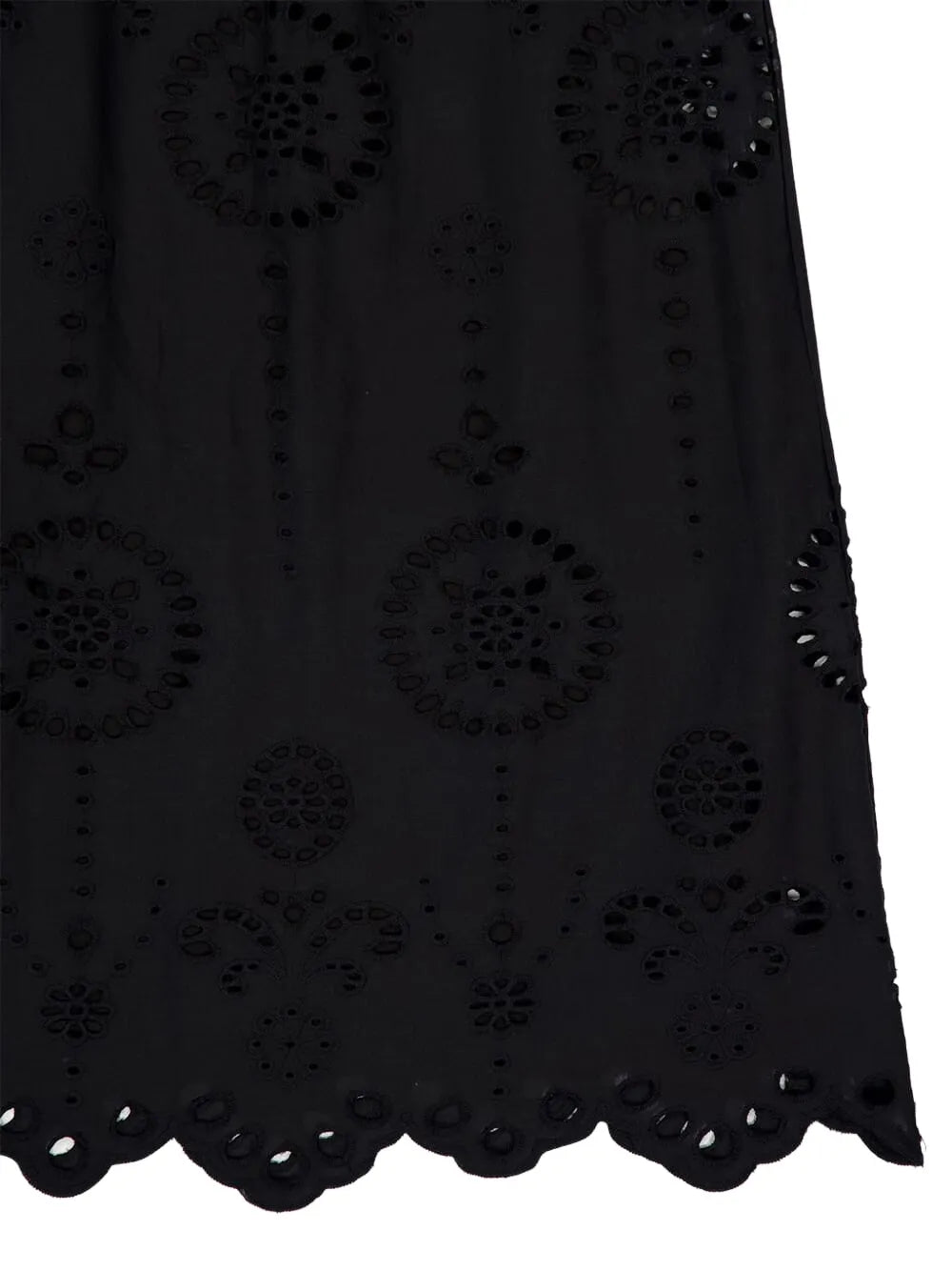 Casual styling of the Strapless Knit and Broderie Dress in Black with accessories for everyday wear.