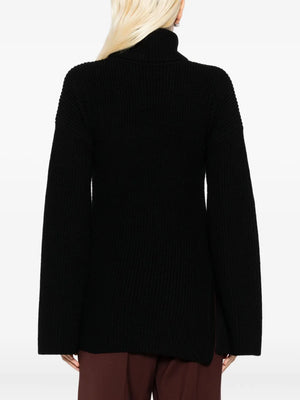 Slit Sleeve Knit in Black