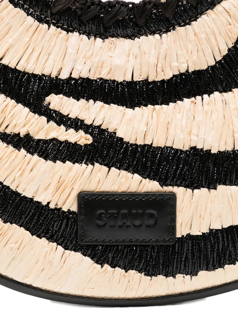 Moon Raffia Tote in Zebra