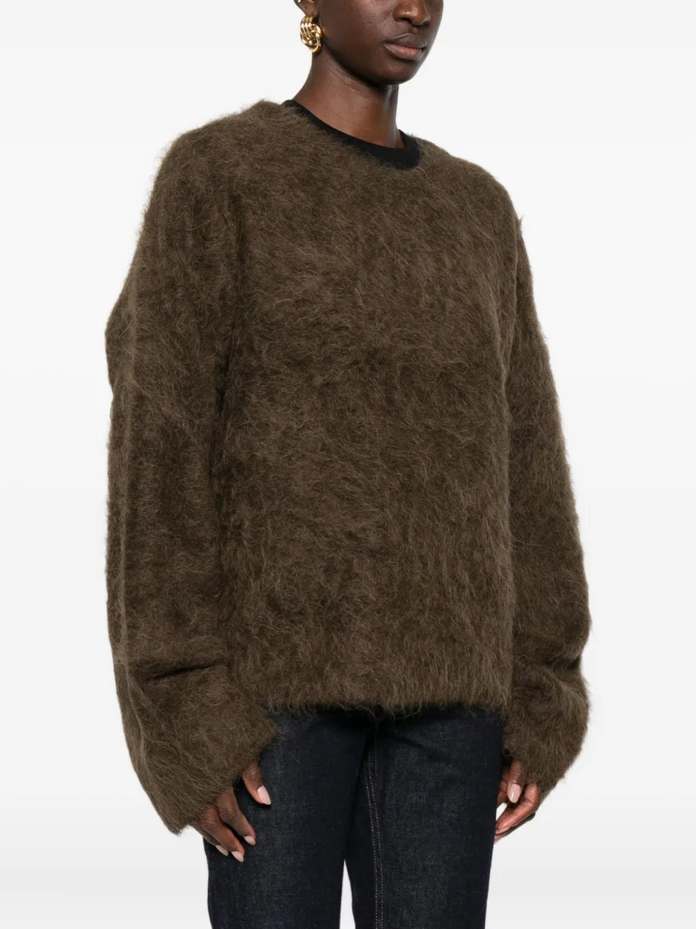 Boxy Alpaca Knit in Pepper