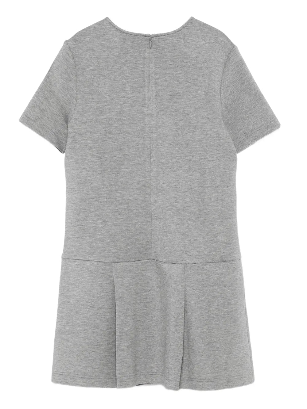 Flat lay of the Nice Mini Dress in Grey Melange, displaying its design and color by THE GARMENT.