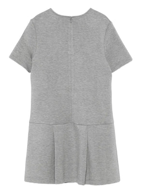 Flat lay of the Nice Mini Dress in Grey Melange, displaying its design and color by THE GARMENT.