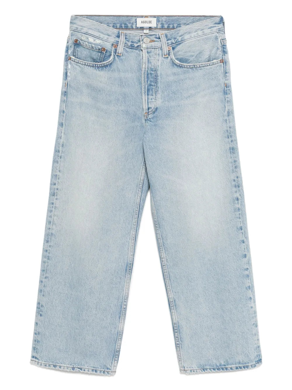 Agolde Arc Jean in Orten, showcasing the unique bow-leg silhouette and relaxed top block for a cool, effortless look.