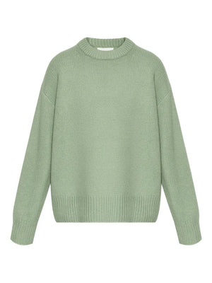 Renske Sweater in Seafoam featuring a relaxed silhouette and double ribbed neckline by Lisa Yang.