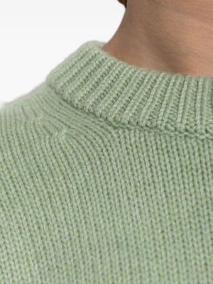 Flat lay of the Renske Sweater in Seafoam highlighting the luxurious 100% cashmere material.