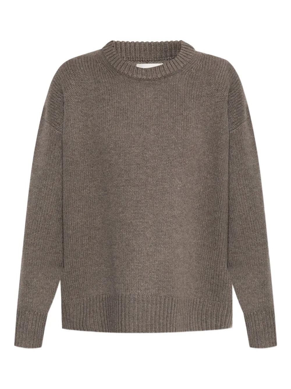 Renske Sweater in Truffle by Lisa Yang showcasing its rich, chunky cashmere texture and relaxed silhouette.